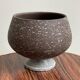 Vintage ceramic "birch bark" planter / flower pot, Chamotte
