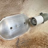 Oval industrial polish factory pendant lamp from mesko, 1970s