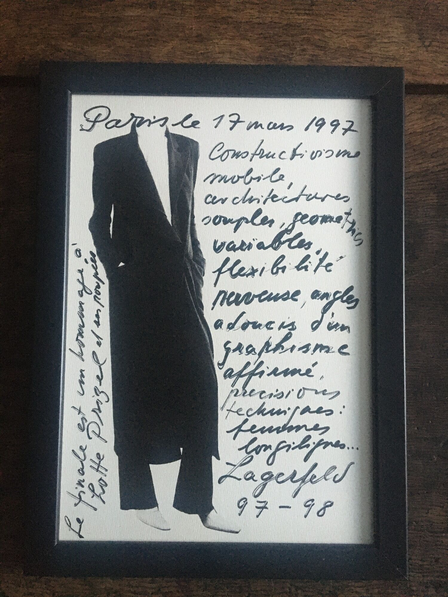 Karl Lagerfeld, fashion illustration of press in the late 90s