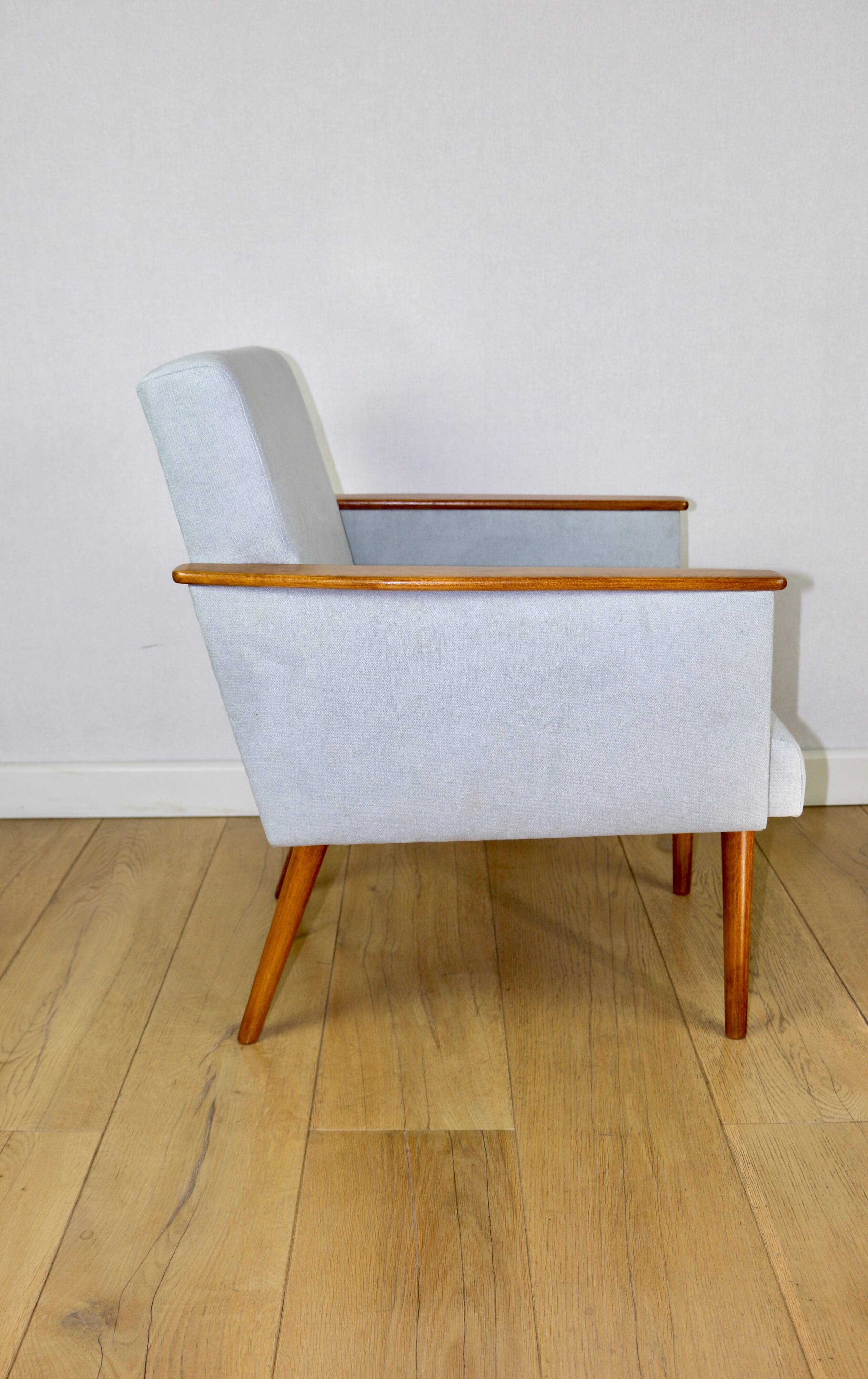 Vintage Art Deco Loft armchair - blue sky