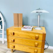 Brutalist pine chest of drawers, circa 1970