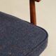 Paire de fauteuils scandinave vintage bleu marine tweed 