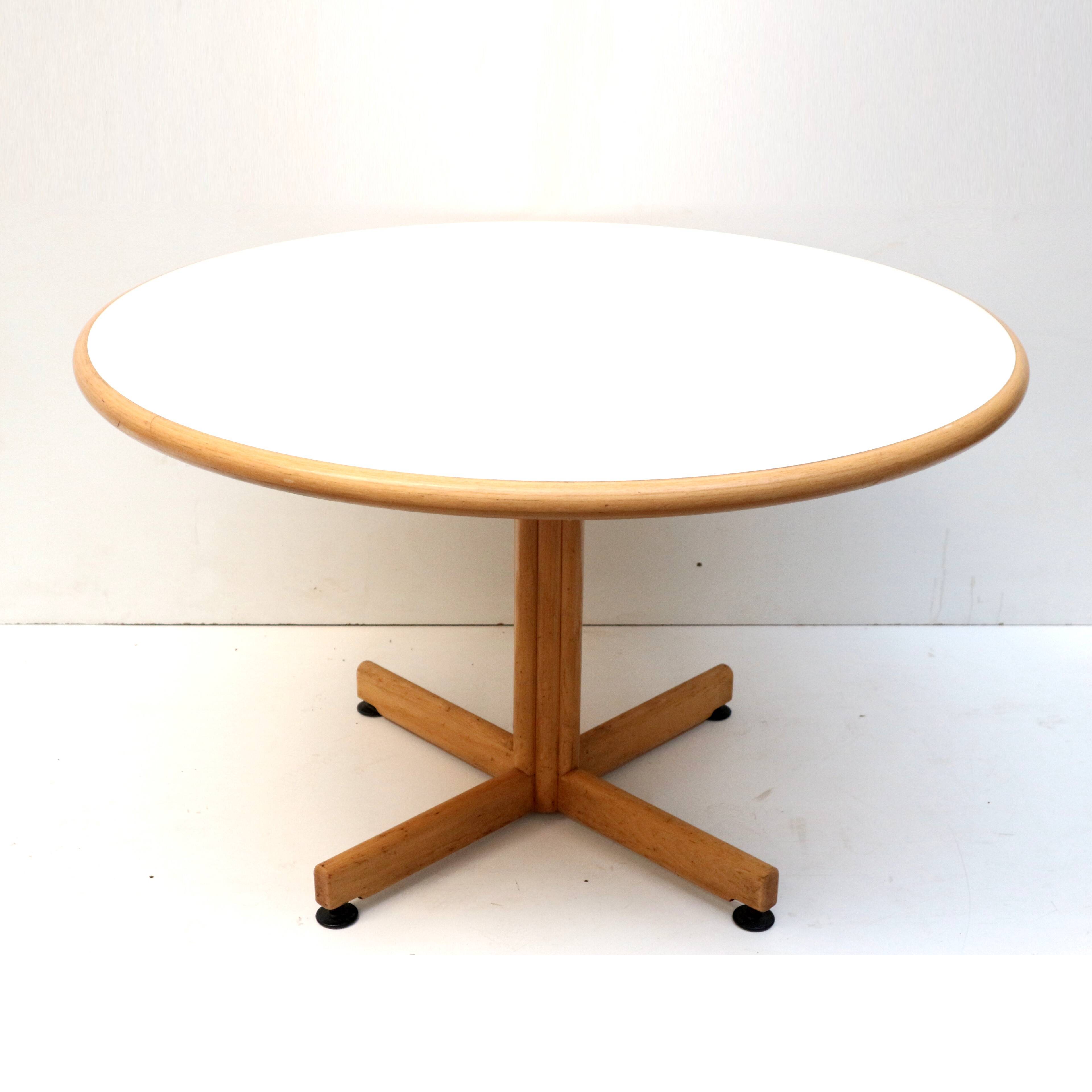 4x Vintage round dining table by Bruno Rey for Kusch and Co from the 1970s