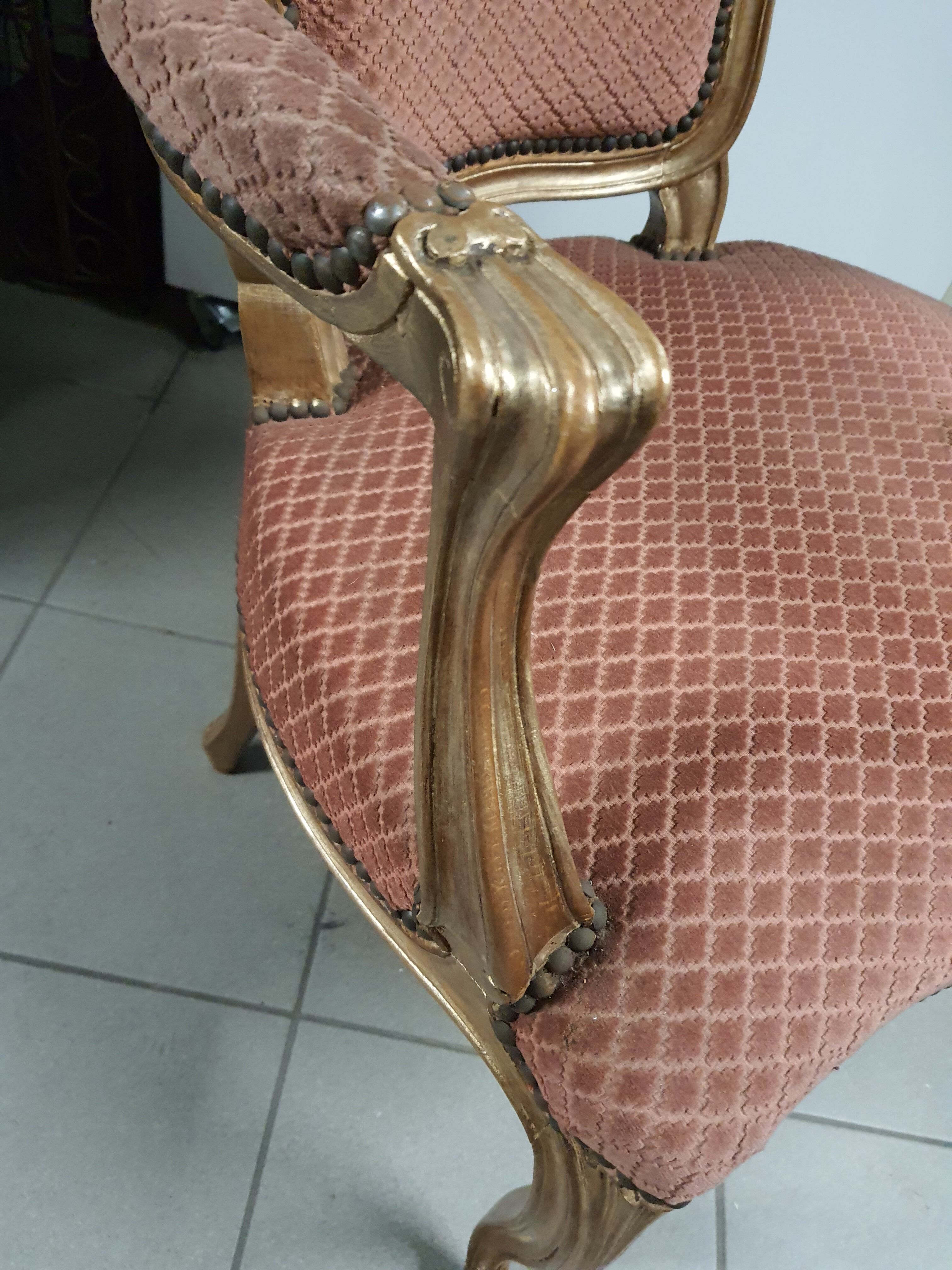 Louis XV style convertible armchair