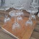 Verres à vin vintage en verre ciselé