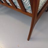 Banquette canapé 3 places scandinave Arne Wahl Iversen pour Komfort en teck