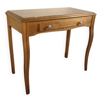 Table - console bois et marbre annees 30