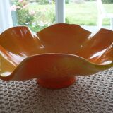Plat saladier jaune et orange en céramique