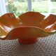 Yellow and orange ceramic salad dish
