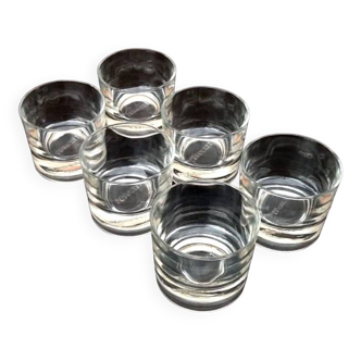 6 Verres apéritifs Dubonnet Verre épais transparent