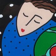 Sandra Magsamen, Love makes the world go round, mixed media, c. 1990