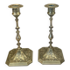 Pair of 19th century brass candlesticks