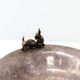 Silver-plated metal cup with two rabbits – Europe, mid-20th century