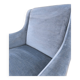 Cocktail armchair in sky blue velvet 1960s