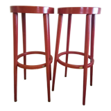Pair baumann bar stools