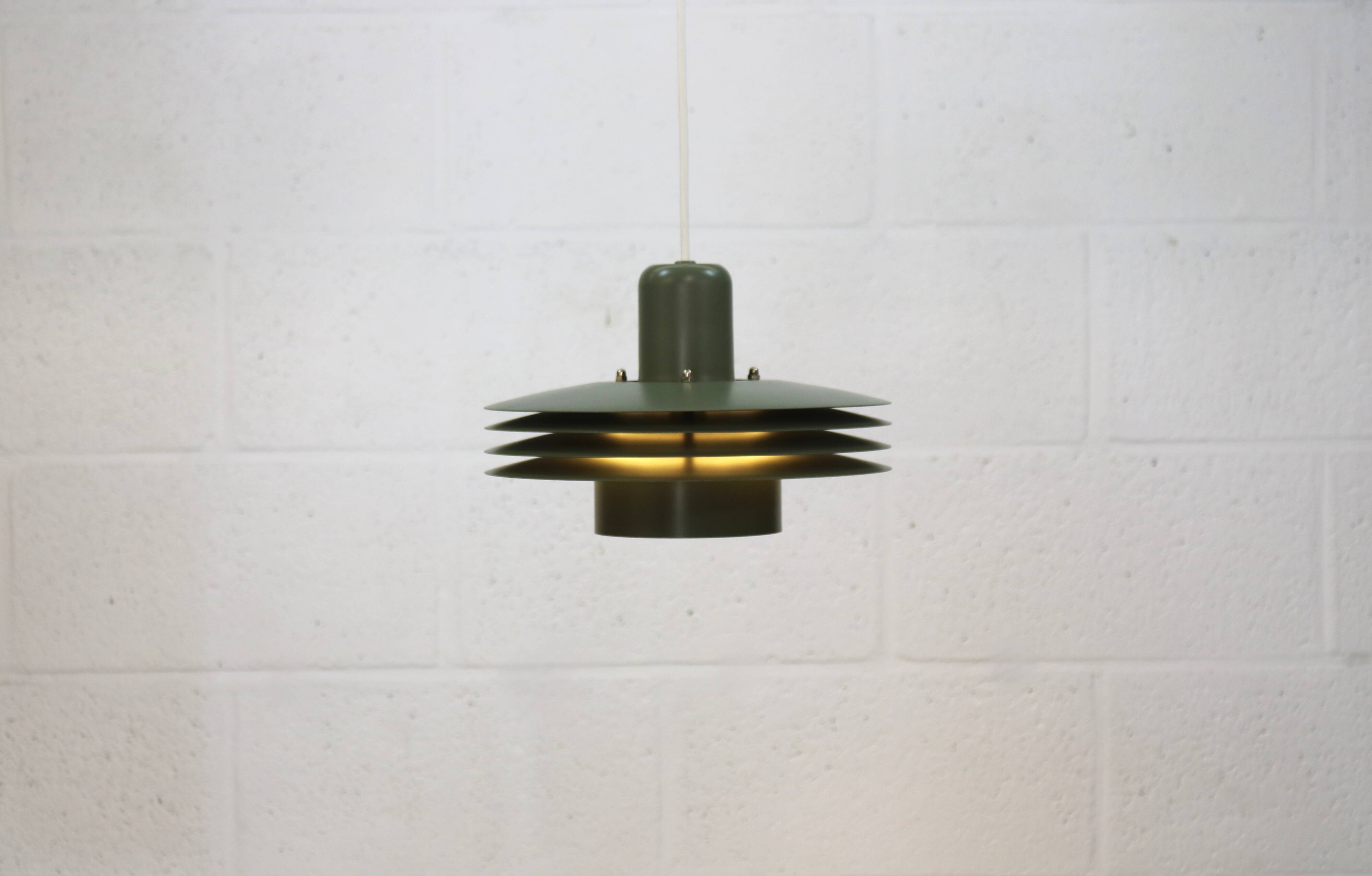 Danish Design Lamp Horn Lighting Model 763 – Restored Green Nordic Style Pe