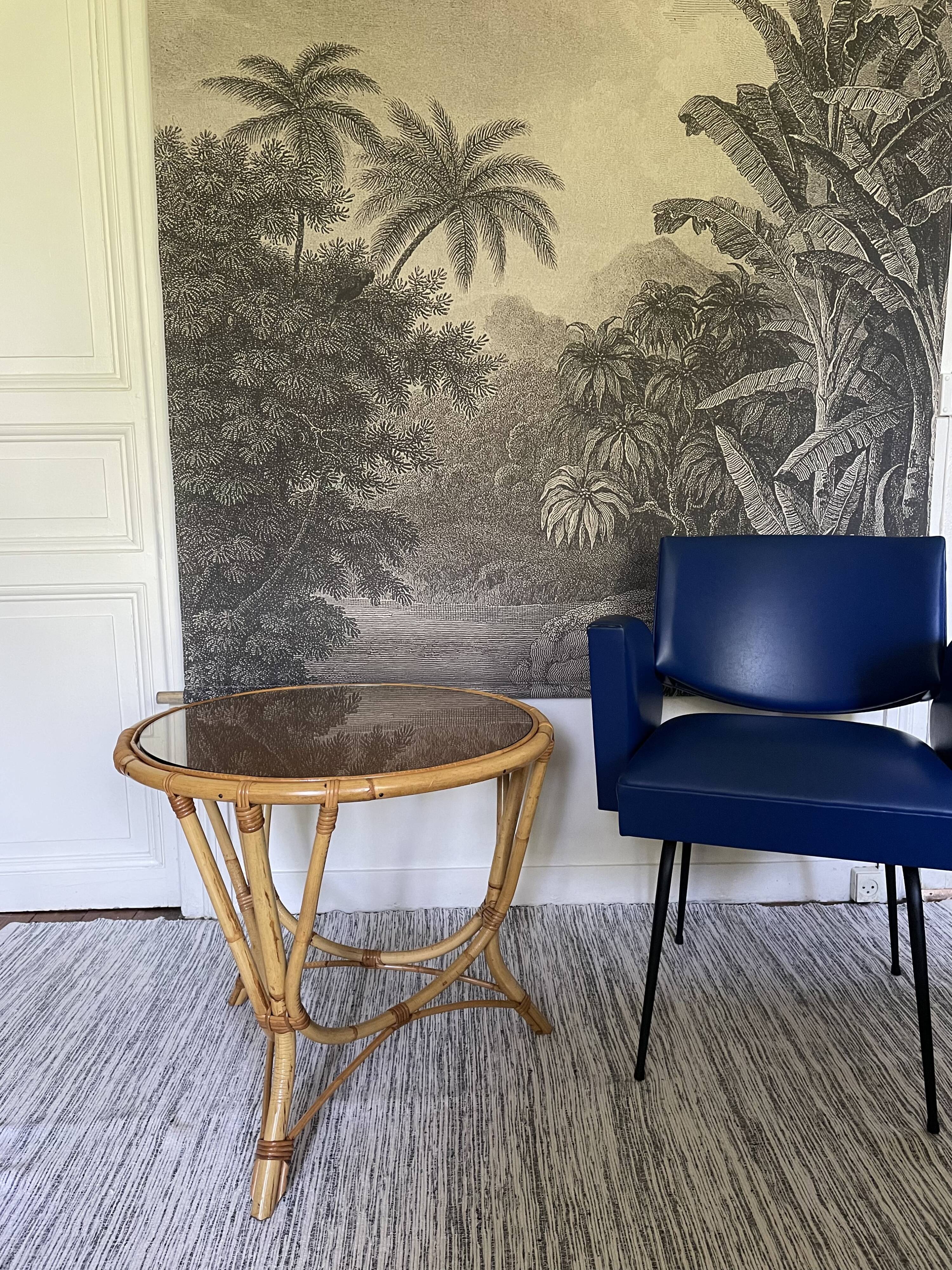 Table basse en rotin