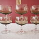 Ensemble de 6 coupes en verre fumé