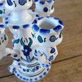 Pair of Tunisian ceramic candlesticks
