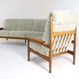 Set van designer bank + 2 fauteuils 'Sliedrecht' - opnieuw bekleed