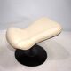 Stokke Varier Tok leather armchair with ottoman by Toshiyuki Kita, 1990