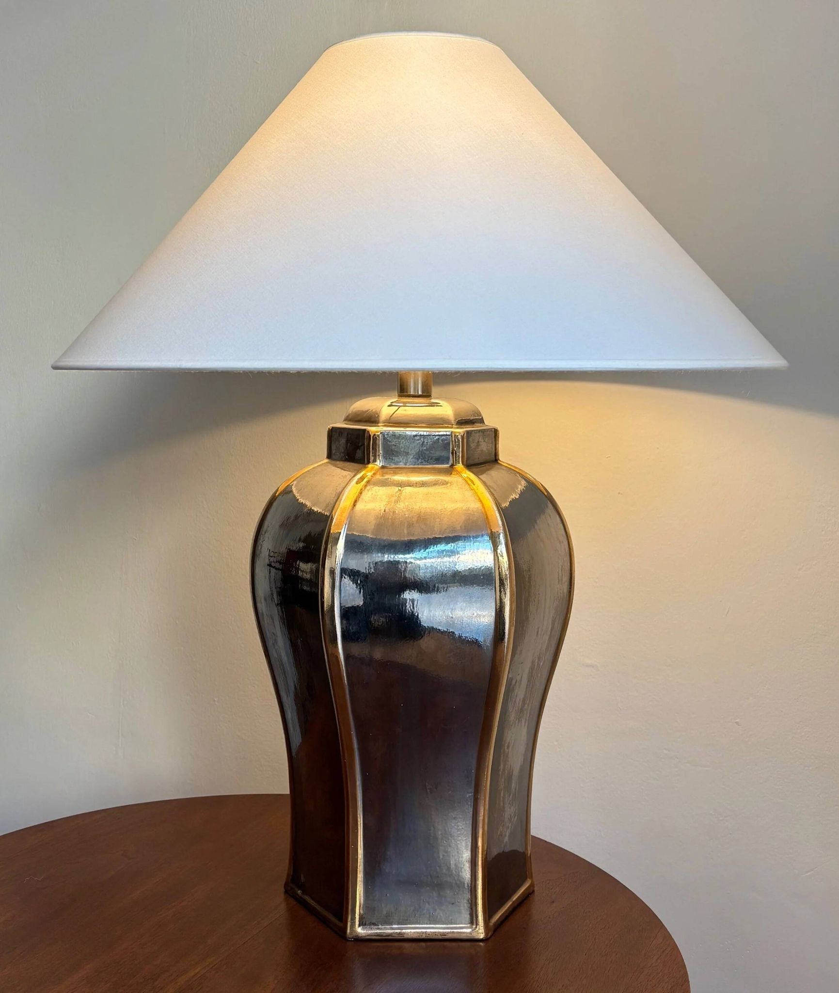 Lampe de table balustre française