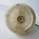 Pair of antique vintage marble pendant lights