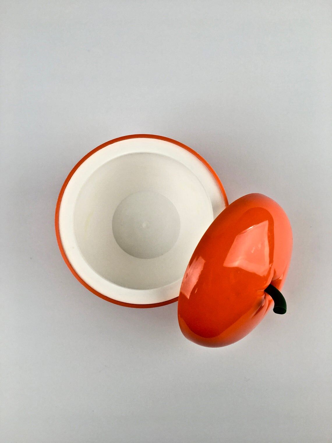 1970s orange plastic ice bucket