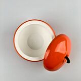 Seau à glace orange en plastique des années 1970