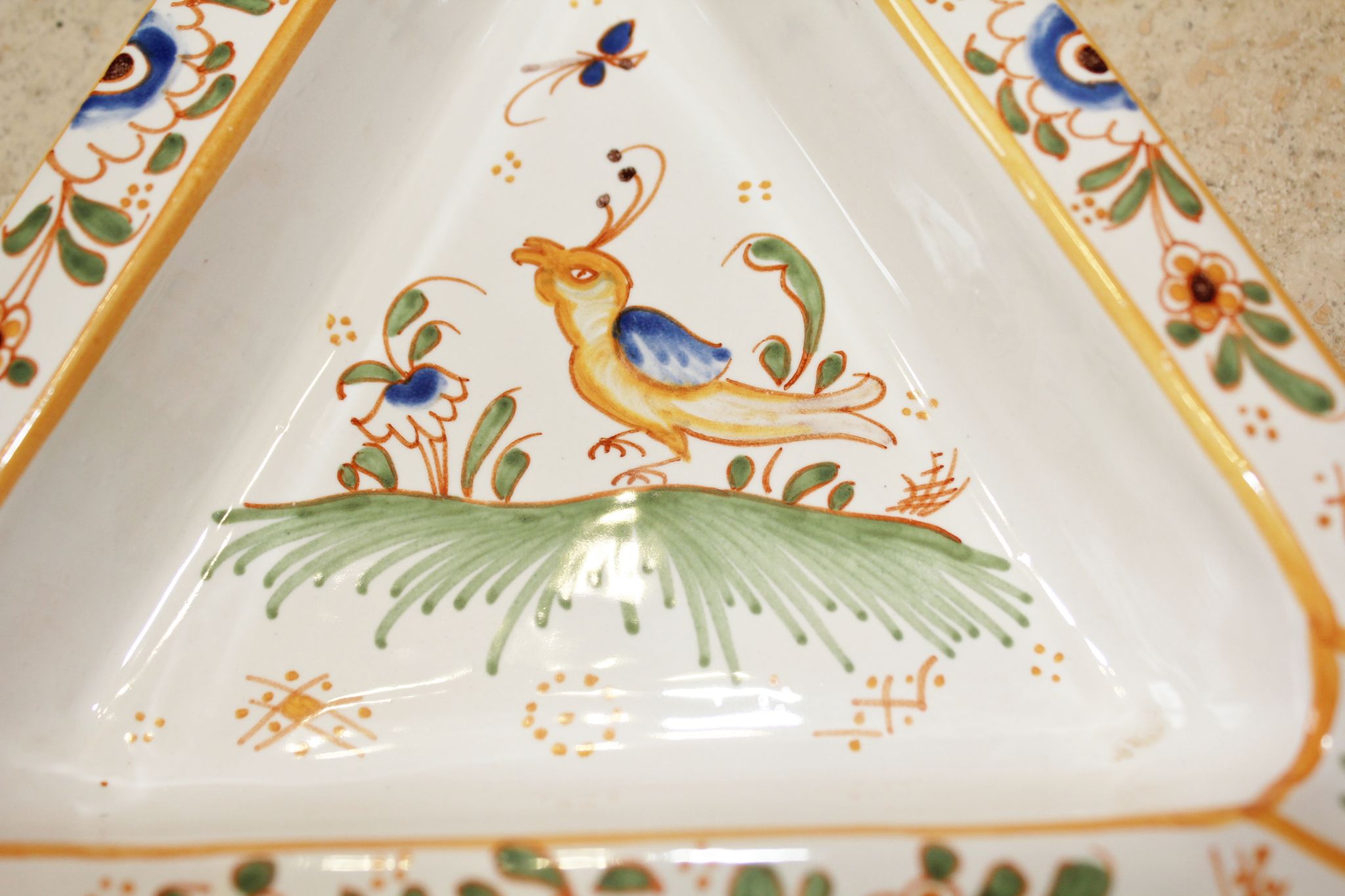 Moustiers earthenware ashtray