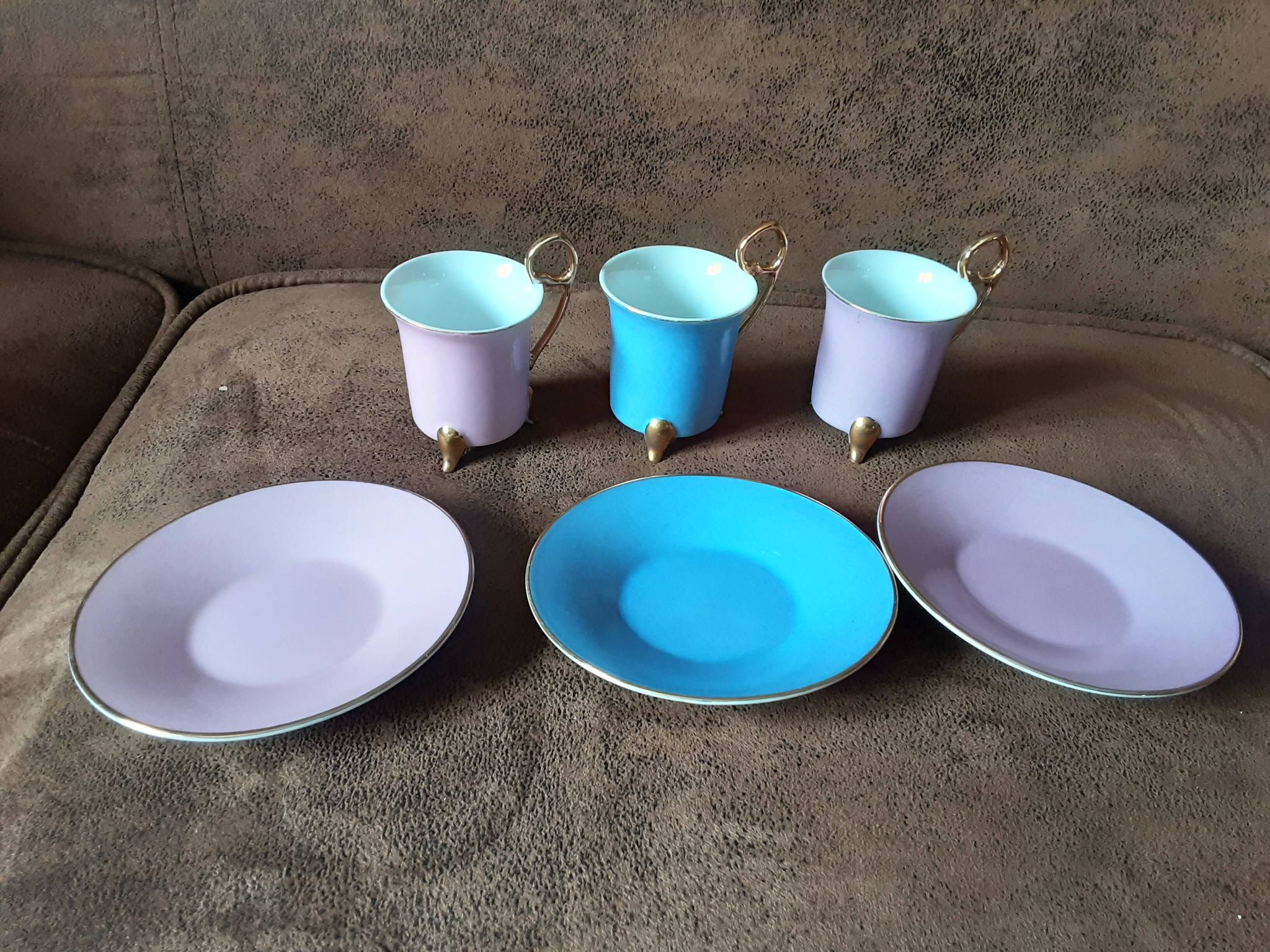 Lot de 3 tasses et soucoupes  Silea