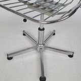 Vintage chrome swivel armchair