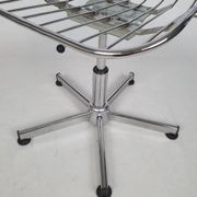 Vintage chrome swivel armchair