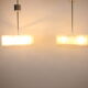 2 ice hanging lamps Doria Leuchten silver 40 cm