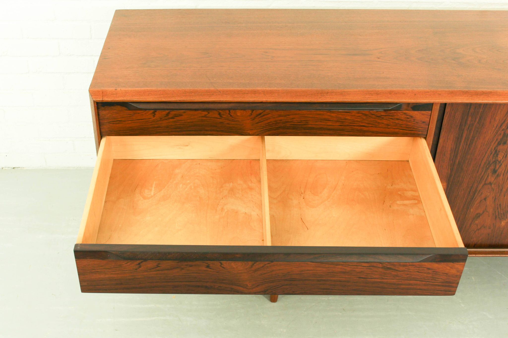 Danish Rosewood & Teak Sideboard By Ib Kofod Larsen For Fredericia Møbelfabrik 1950's