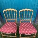 Paire de chaises Napoléon III dorées