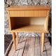 70s light oak bedside