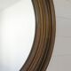 Large Vintage Wall Mirror Turned Oak Wood Round Vanity Mirror Rustic