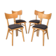 Set of 4 Dining Chairs, 1960s, Czechoslovakia, Midcentury, Reupholstered