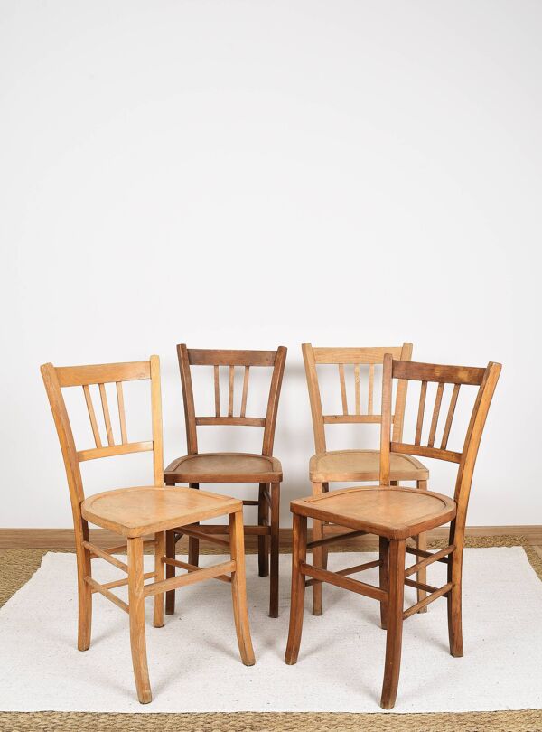 Ensemble de 4 chaises de bistrot luterma