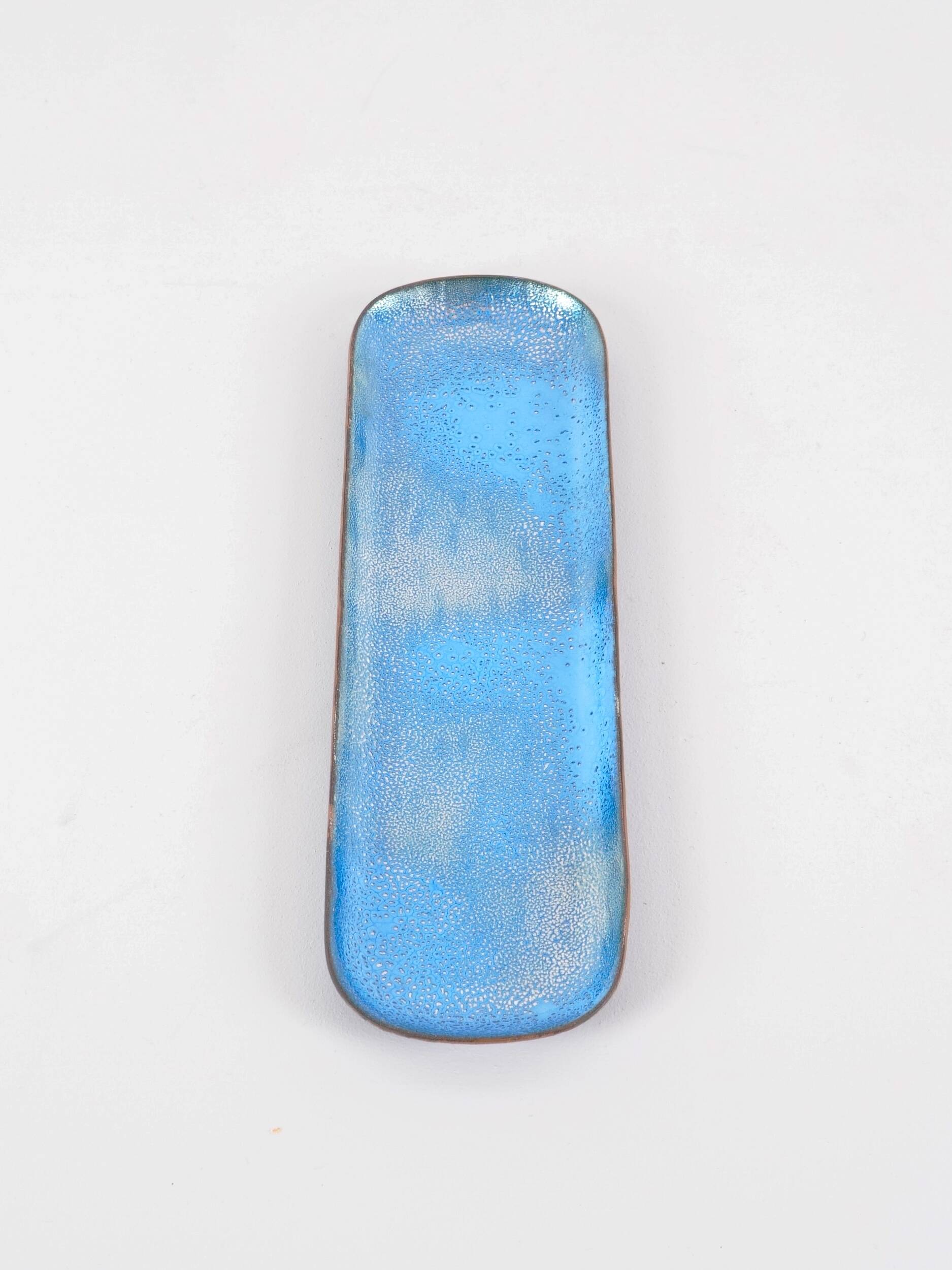 Paolo de poli - set of 3 enamelled copper trays italy, 1960