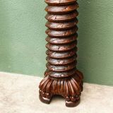 Column, carved walnut press screw, 19th century