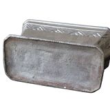 Jardinière vintage française en fonte argentée