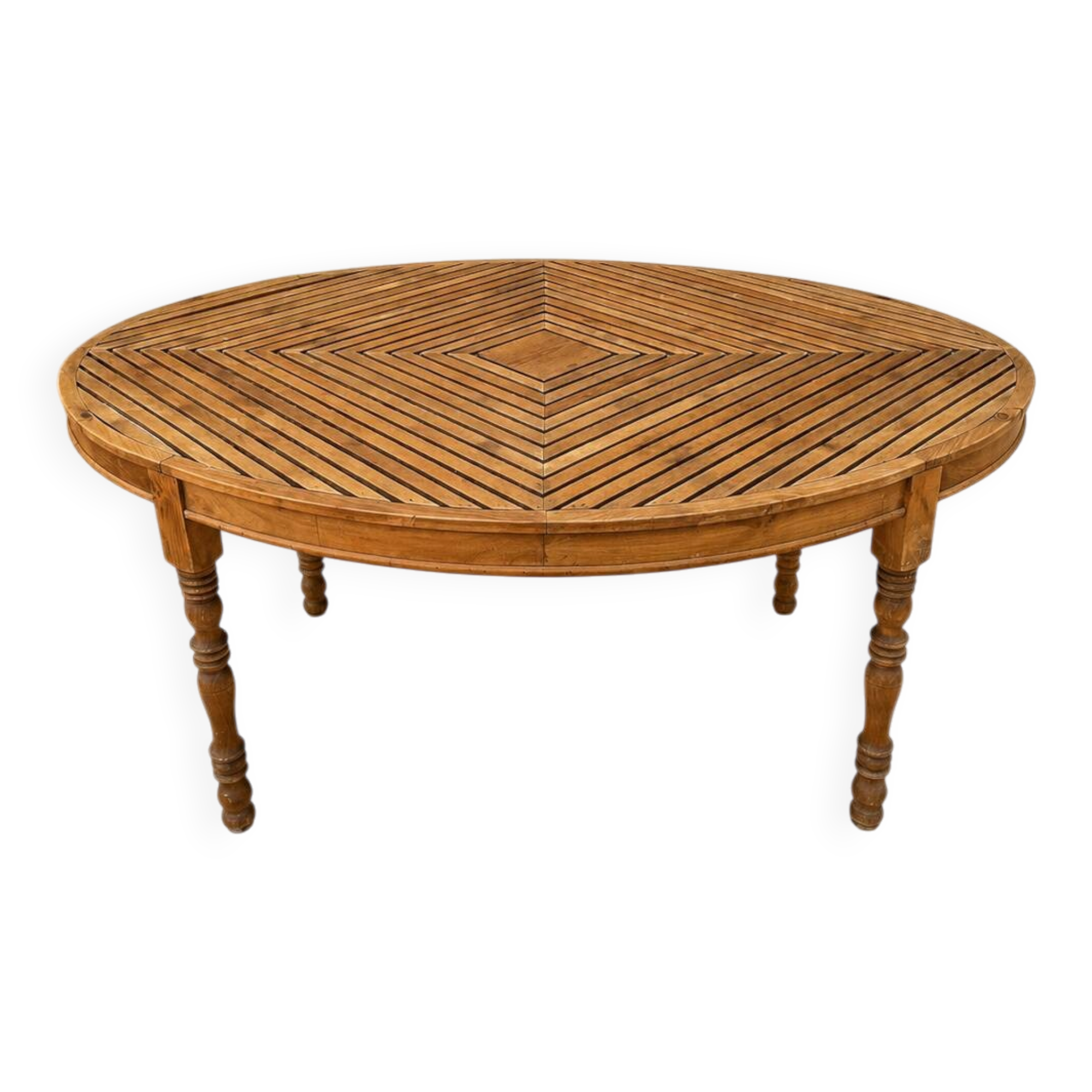 Oval solid wood table – Large dining table 188 × 135 cm