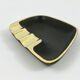 Asymmetrical modernist ashtray by Walter Bosse in black brass by Herta Baller, 1950s.