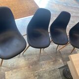 Set of 4 Charles and Ray Eames chairs by Vitra