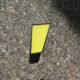 Yellow and black industrial sign apostrophe