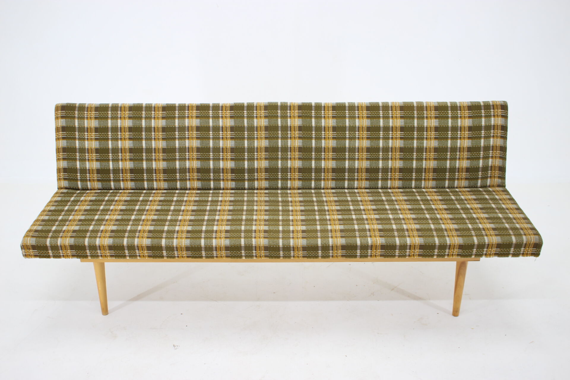 1960s Miroslav Navratil Beech Minimalist Sofa/Daybed, Czechoslovakia