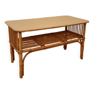Rattan shelf on legs
