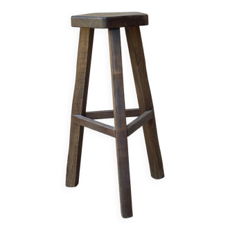 Tabouret de bar brutaliste vintage